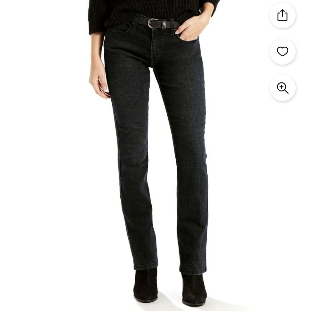 Levis 505 Straight Leg Black Jeans Sz 30 Tall *D7